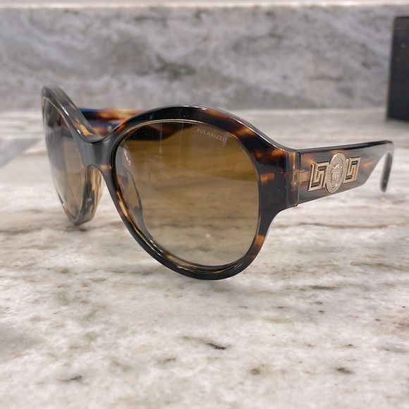 Versace Accessories - Versace - Polarized Sunglasses Brown & Gold - Authentic